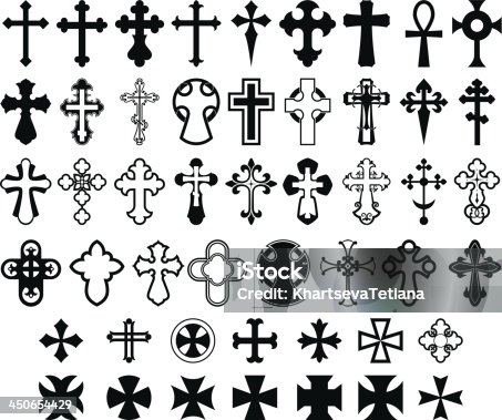 istock Set of crosses. 450654429