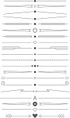 Vector set of simple design elements and page decor