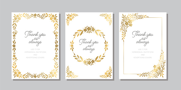 Set of Floral Frame for Card Design