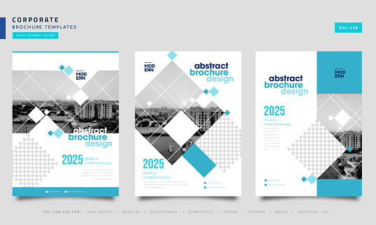 Set of Flyer design. Corporate business report cover, brochure or flyer design. Leaflet presentation.
