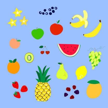 Set of fruit illustrations