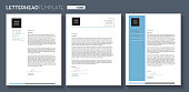 Vector illustration of a Generic Company Letterhead template design 8.5x11 inches. Easy to customize and edit. EPS 10.