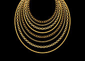Set of gold chains
