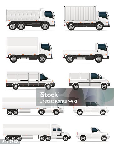 istock set of icons cars and truck for transportation cargo 524173133