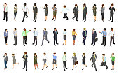 Set of isometric business people.
Created with adobe illustrator.