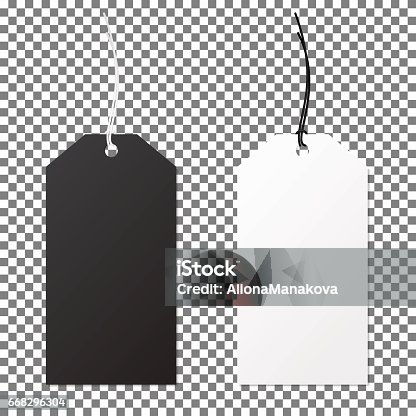 istock Set of labels paper price tags. Template for your desing. 668296304