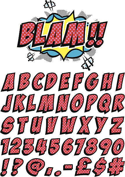 Cartoon font for spelling out all your favorite exclamations! 
