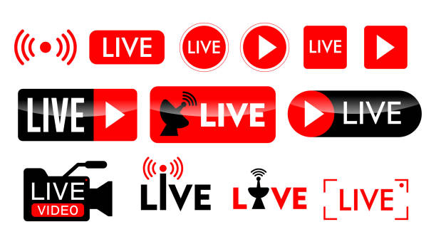 set of live streaming icon or live broadcasting online concepts. eps 10 vector. set of live streaming icon or live broadcasting online concepts. eps 10 vector. 

easy to modify live streaming stock illustrations