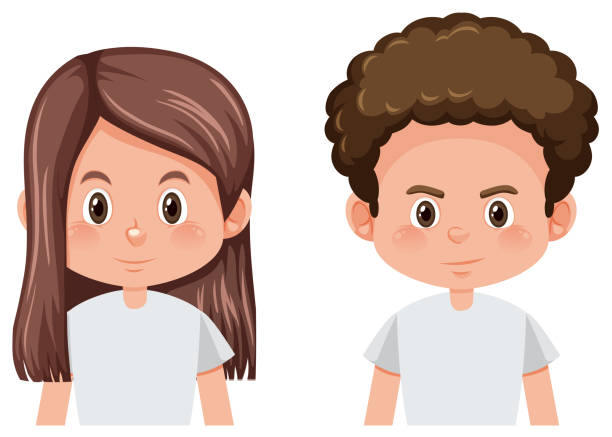 Best Straight Brown Hair Illustrations Royalty Free Vector