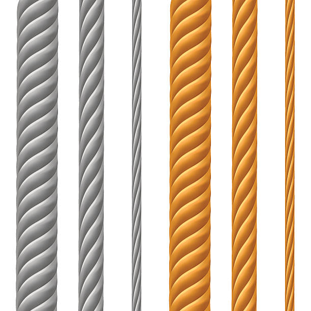 kumpulan kabel logam - kawat logam ilustrasi stok