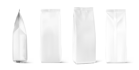 Set of mock up bags isolated on white background.