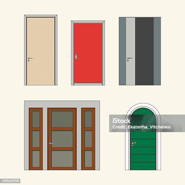 Red Door With Wooden Frame Download Free Vectors Clipart