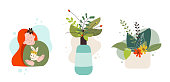 istock Set of natural organic cosmetics. Not tested on animals. Vector illustration about eco-friendliness. 1407146251