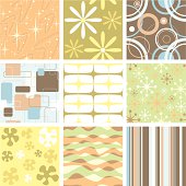 Nine tileable wallpaper patterns.