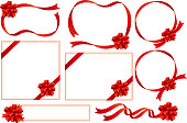 istock Set of ornate ribbon frames(red) 1299273178