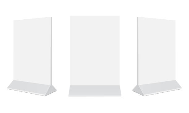 Set of outdoor advertising stand banners Set of outdoor advertising stand banners. Blank vertical poster isolated on white background. Vector illustration banner sign stock illustrations
