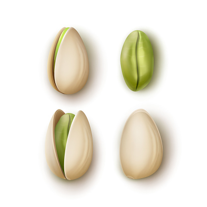 Set of pistachio nuts