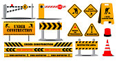 istock set of road barrier highway sign or under construction site warning or barricade block highway street concepts. eps vector 1326065553