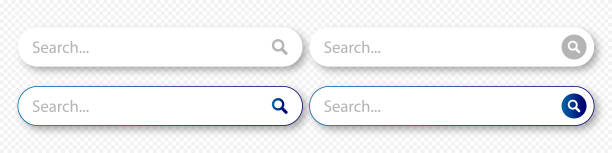 Set of search bar boxes. Web UI elements for browsers with text field and search button. Vector set computer illustration searched. Stock vecor EPS 10 Set of search bar boxes. Web UI elements for browsers with text field and search button. Vector set computer illustration searched. Stock vecor EPS 10 avatar borders stock illustrations