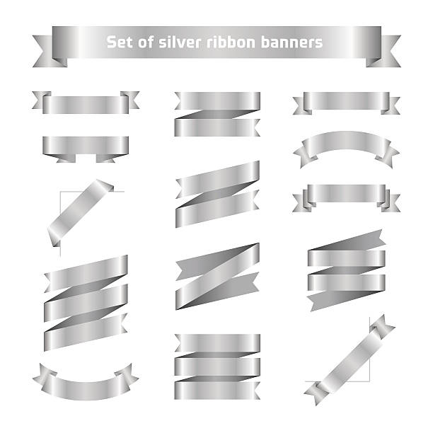 Royalty Free Silver Ribbon Clip Art, Vector Images & Illustrations - iStock