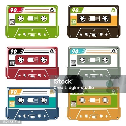 istock Set of tape cassette 1394631525