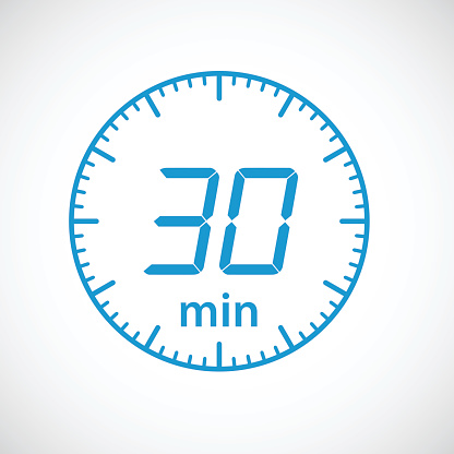 Set Of Timers 30 Minutes Stock Illustration - Download Image Now - iStock