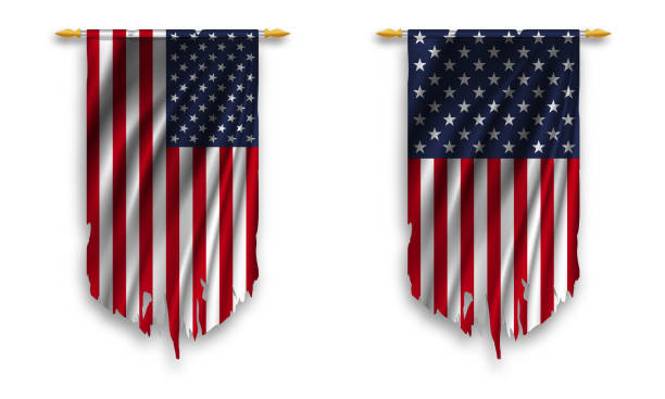Download Tattered American Flag Illustrations, Royalty-Free Vector ...