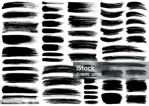 istock Set of vector brush strokes 1044257540