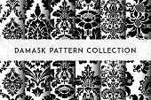 istock Set of Vector seamless damask patterns. Rich ornament, old Damascus style pattern 1135703332