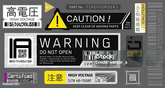 istock Set of vector stickers and labels in futuristic style 1405407197