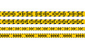 istock Set of warning tape for construction and crime fighting. Do not cross, attention, stop, warning. Vector illustration. 1405808929