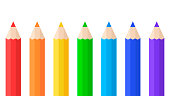 istock A set of wooden pencils of different colors. Stationery. Items for school. Vector illustration 1369203262
