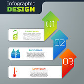 istock Set Please do not disturb, Life jacket and Meteorology thermometer. Business infographic template. Vector 1269628027
