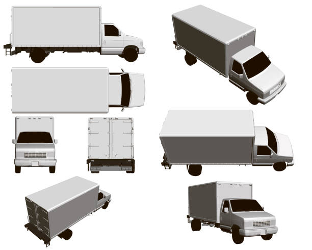 Best Semi Truck Overhead Illustrations, Royalty-Free Vector Graphics