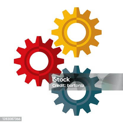 istock Settings Icon on Transparent Background 1283087366