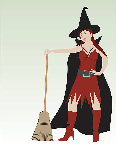 Sexy Witch vector art illustration