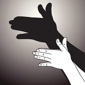 Vector File of Hands Playing Shadow Puppet