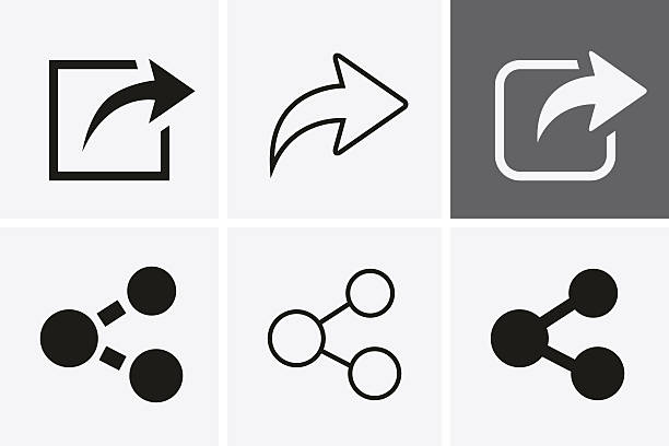 Share Icons. Share Icons. Vector set for web sharing stock illustrations