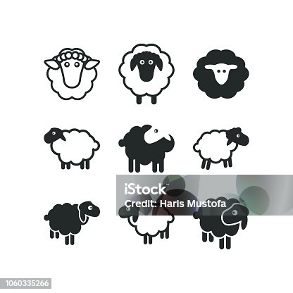 istock Sheep logo icon template 1060335266