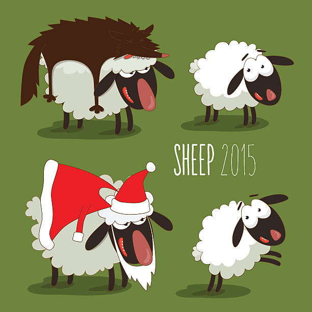 sheep Sheep cartoon vector illustration wolf in sheeps clothing stock illustrations