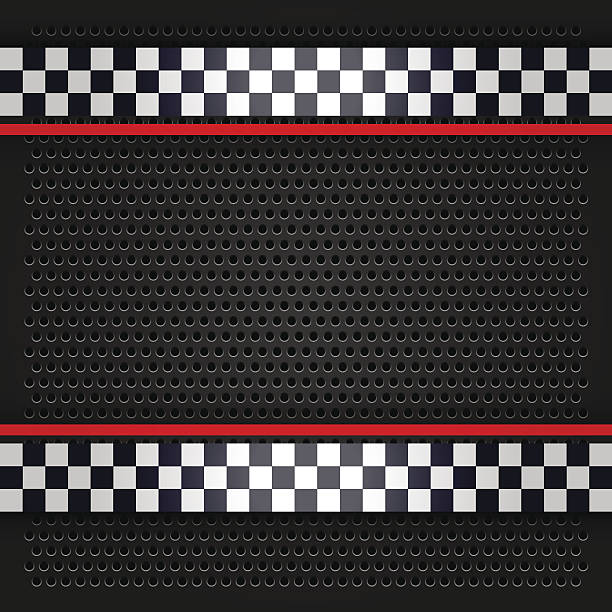Sheet metallic perforated for race Metallic perforated sheet for race. Vector file I used transparent objects., saved 10 EPS. car borders stock illustrations