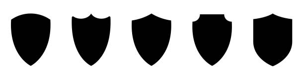 Shield icons set. Shield shape icons. Symbol shape. Different shields collection. Police badge. Security sumbol. Protect shield flat style - stock vector. Shield icons set. Shield shape icons. Symbol shape. Different shields collection. Police badge. Security sumbol. Protect shield flat style - stock vector. police badge stock illustrations