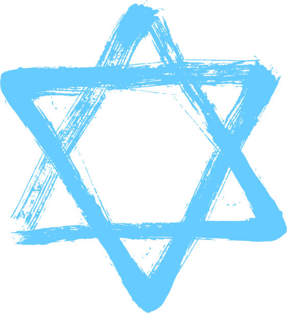 Shield of David. Star of David. The six-pointed geometric star figure is the compound of two equilateral triangles Shield of David. Star of David. The six-pointed geometric star figure is the compound of two equilateral triangles holocaust remembrance day stock illustrations