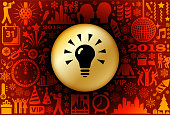 istock Shining Light Bulb New Year Holiday Background Pattern 894804856