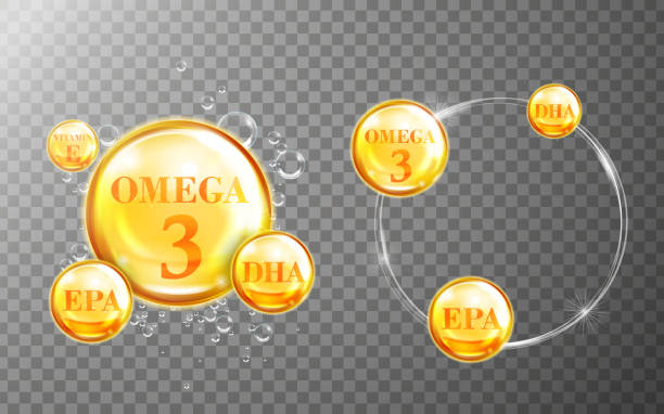 bildbanksillustrationer, clip art samt tecknat material och ikoner med shiny fish oil nutritions - omega 3