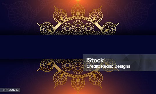 istock Shiny floral mandala blurred background stock illustration 1313254746