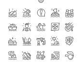 istock Shipwreck. Overboard passenger. Ship is sinking. Storm, life jacket, lifeboat and whistle. Pixel Perfect Vector Thin Line Icons. Simple Minimal Pictogram 1341927723