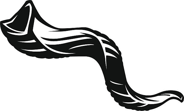 shofar illustration of a shofar wind instrument stock illustrations