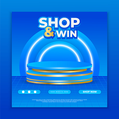 Shop and win templates for social media contest banners