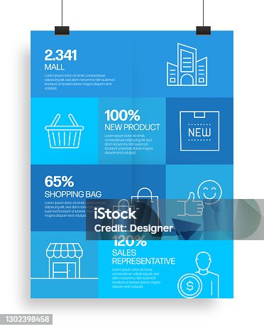 istock Shopping and Retail Related Process Infographic Template. Process Timeline Chart. Workflow Layout with Linear Icons 1302398458